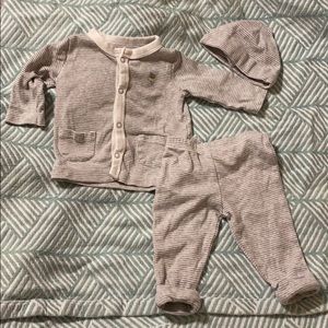 Carters 3 piece grey stripe set
